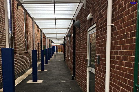 White School Shelter Walkways