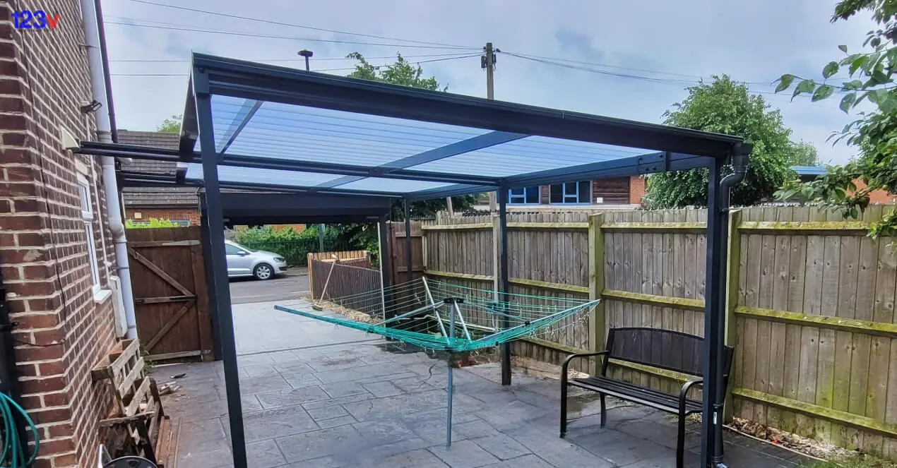 Freestanding Carport by 123v in Derbyshire England