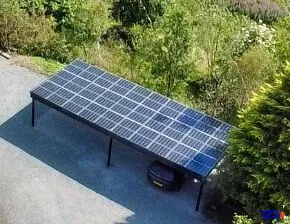 123v Large Solar Carports Boarders Dumfries Scotland