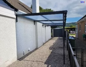RAL7016 Lean to Carport