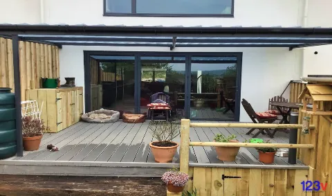Anthractie Grey Patio Canopy to cover from the rain and weather by 123v