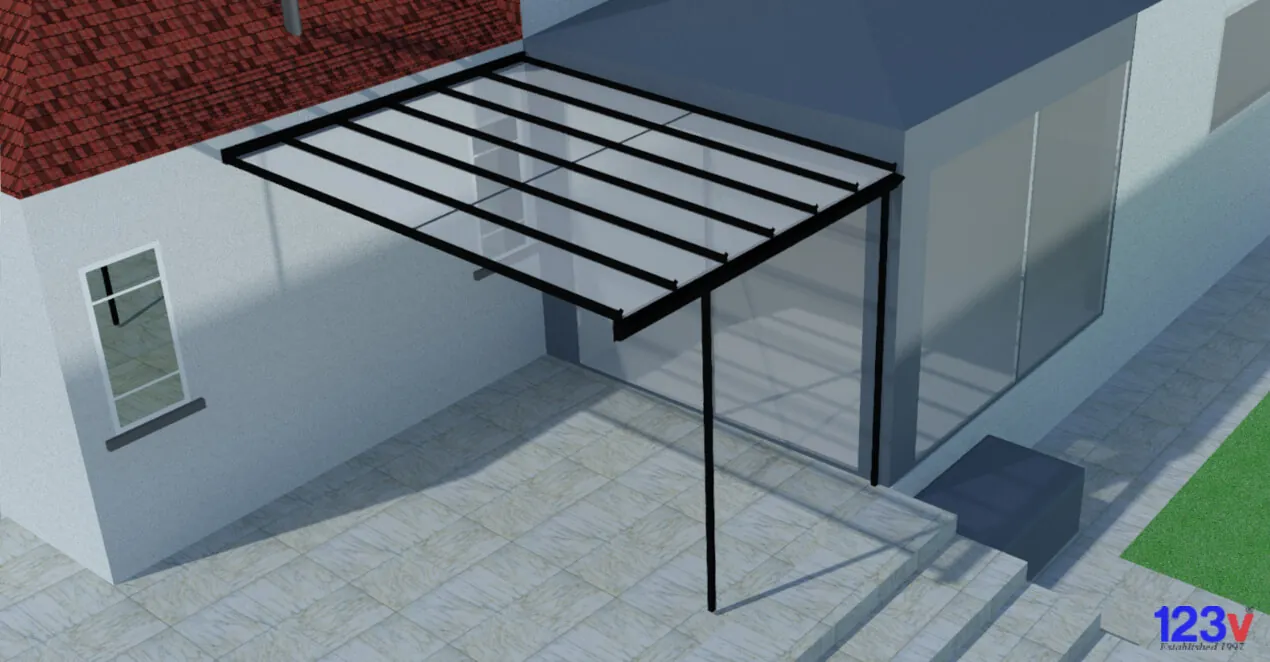 CAD View Top Glass Veranda