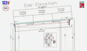 Design of Solar Carport Side View Cad Drawing by 123v