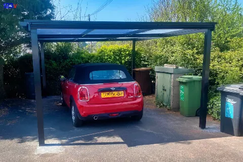 Freestanding Carports in Anthracite Grey by 123v in Exeter Devon