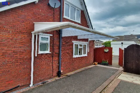 Grp Cantilever Carport Carports by 123v in Stoke on Trent Staffordshire UK in White