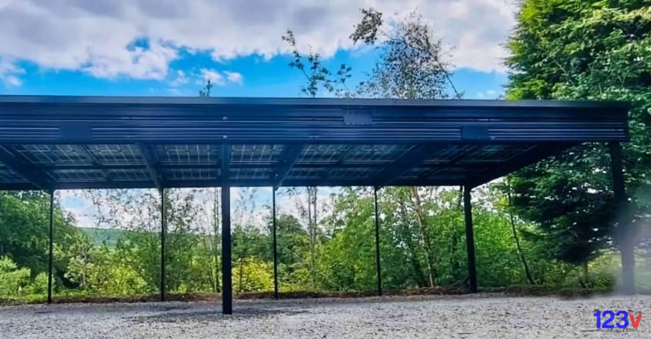 Large Solar Powered Carports Dumfries Scotland UK