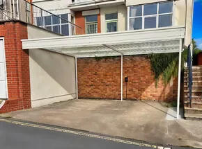 123v Lean to Carport in Exeter Devon Large Span for 2 Cars in White