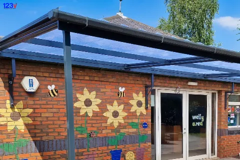 Outside Classroom Canopies for your school in Chesterfield Derbyshire UK by 123v
