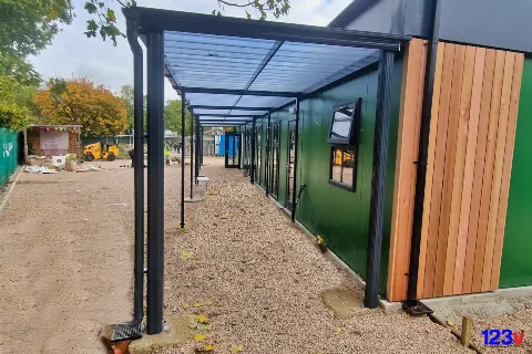 School Walkways by 123v Anthracite Grey London England