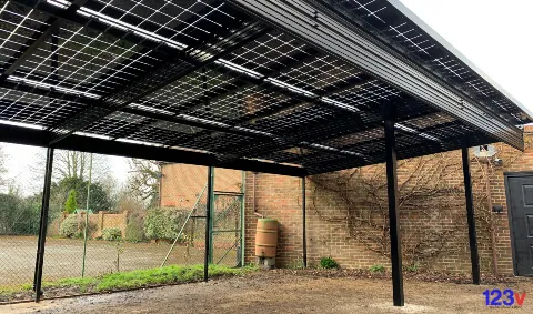 Solar Cup of Tea with 123v Solar Carport