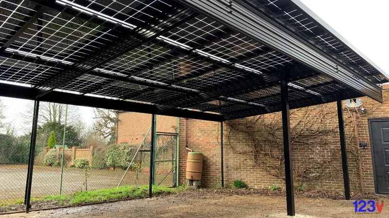 Solar Cup of Tea with 123v Solar Carport