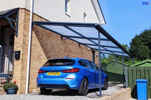 Traditional Grey Carport 123v UK